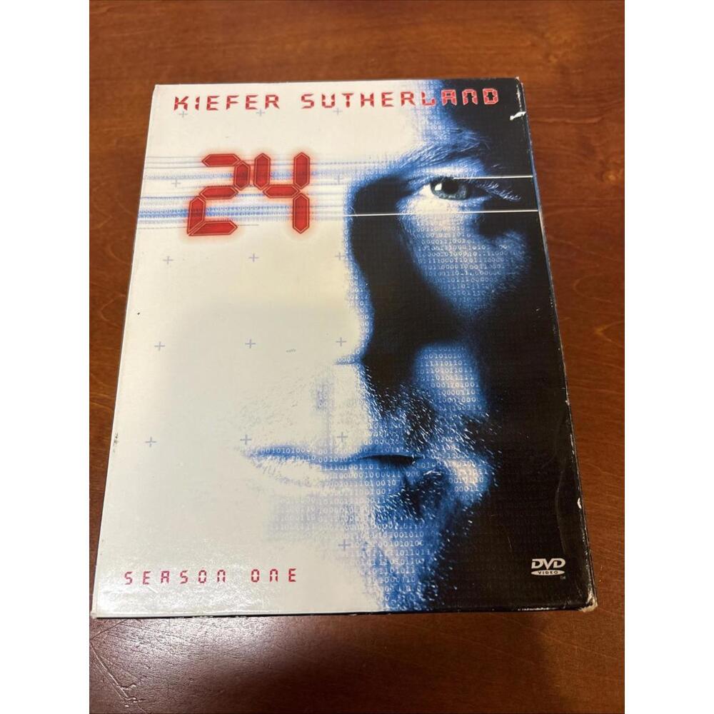 24 Complete Season 1 DVD 2009 6-Disc Set TV Series Kiefer Sutherland Great Con.